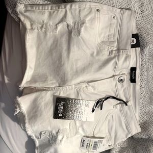 Kensie white jean shorts